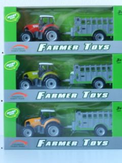 Obrázek z Traktor s ohrádkou kovový 19cm, 3dr 